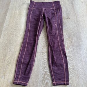 Athleta Purple Striped Leggings